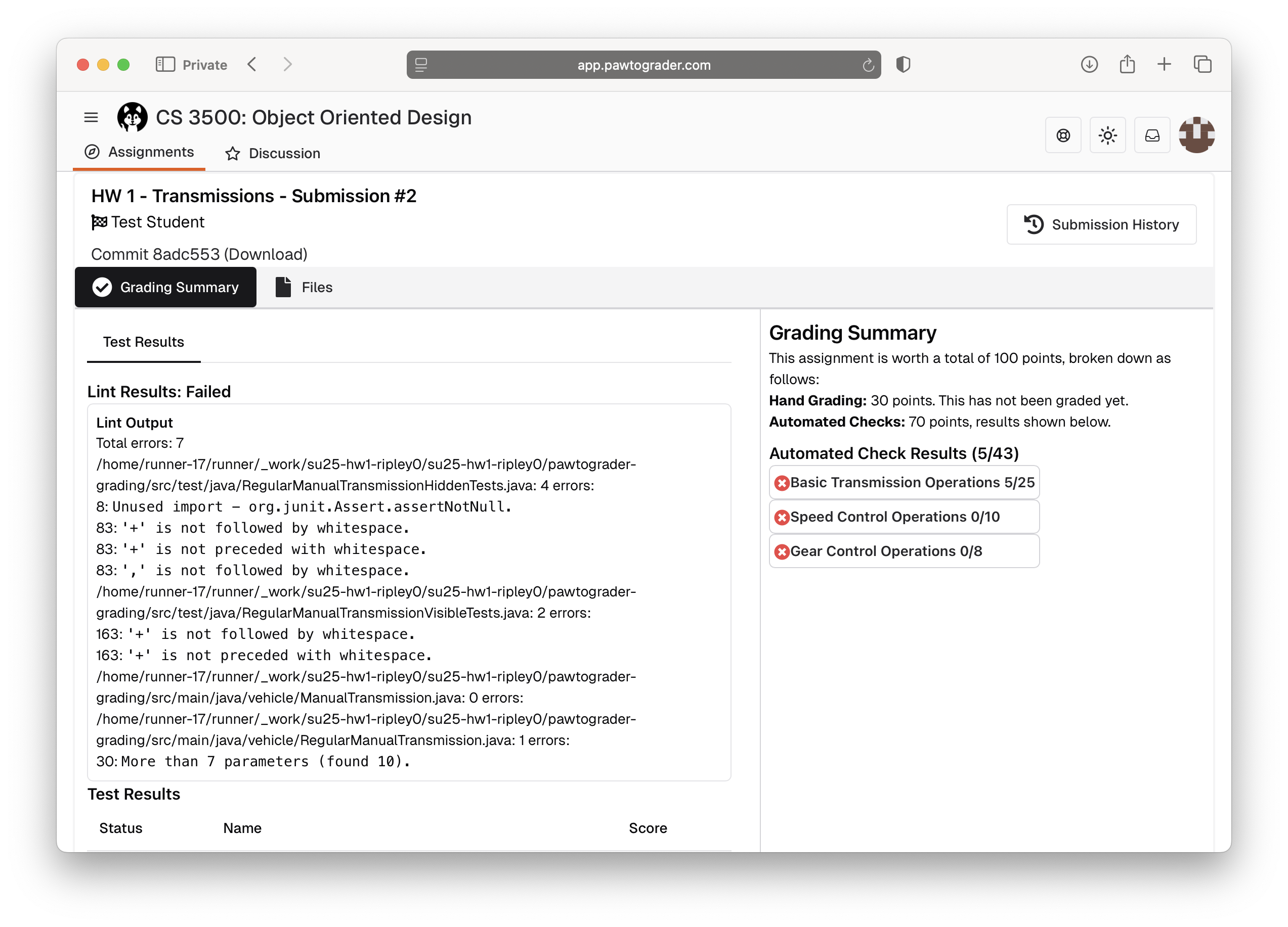 Submission Overview